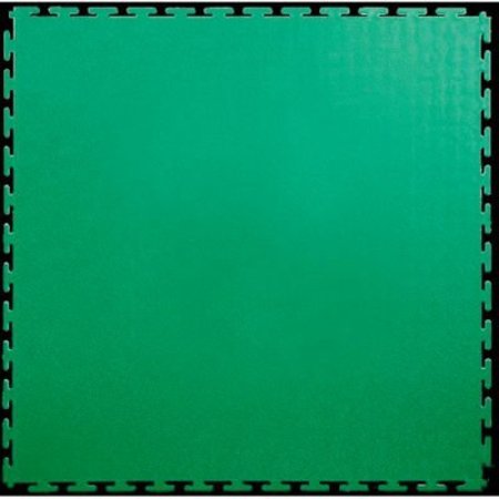 LOCK-TILE Lock-TileÂ PVC Floor Tiles, , 19.5x19.5", Textured, Green SM009